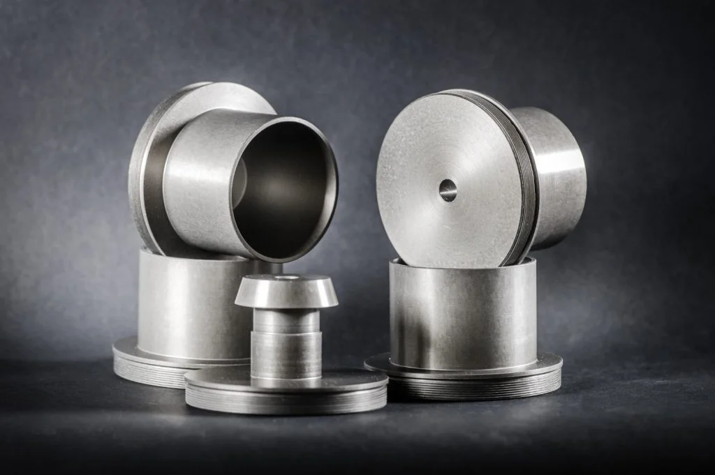 Valcové kovové komponenty.